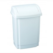 Rif Gettacarte bianco in plastica con coperchio basculante